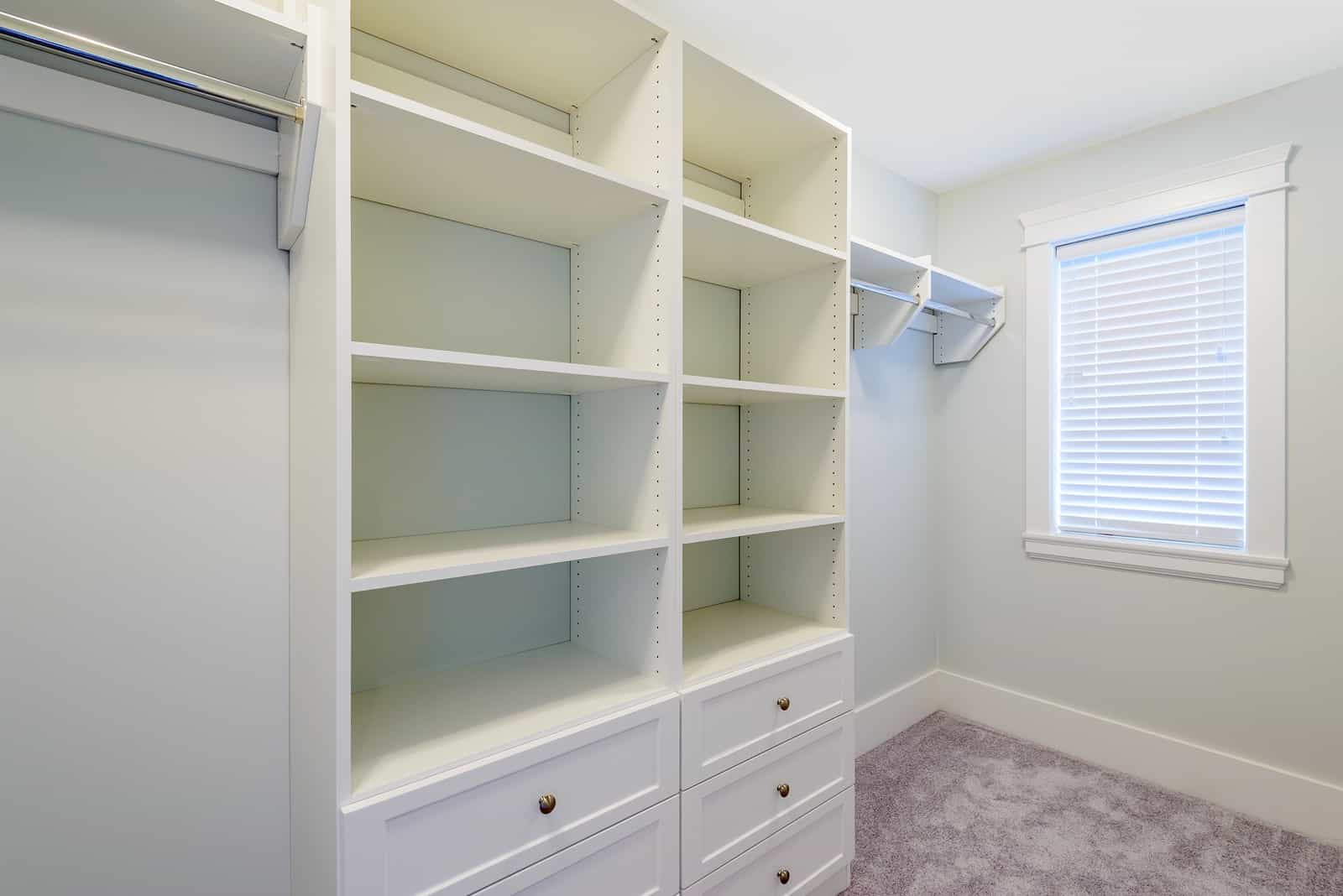 spare bedroom to walk-in closets