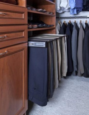 closet accessories with pants rack